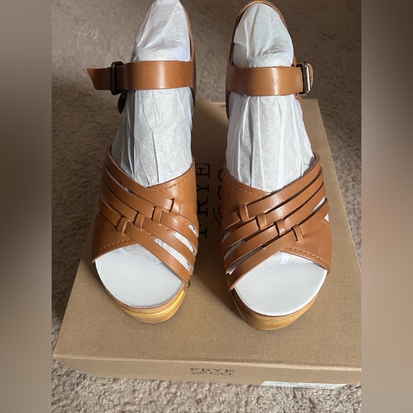 Frye and Co Greta woven clog cognac size 8.5 - Picture 1 of 4